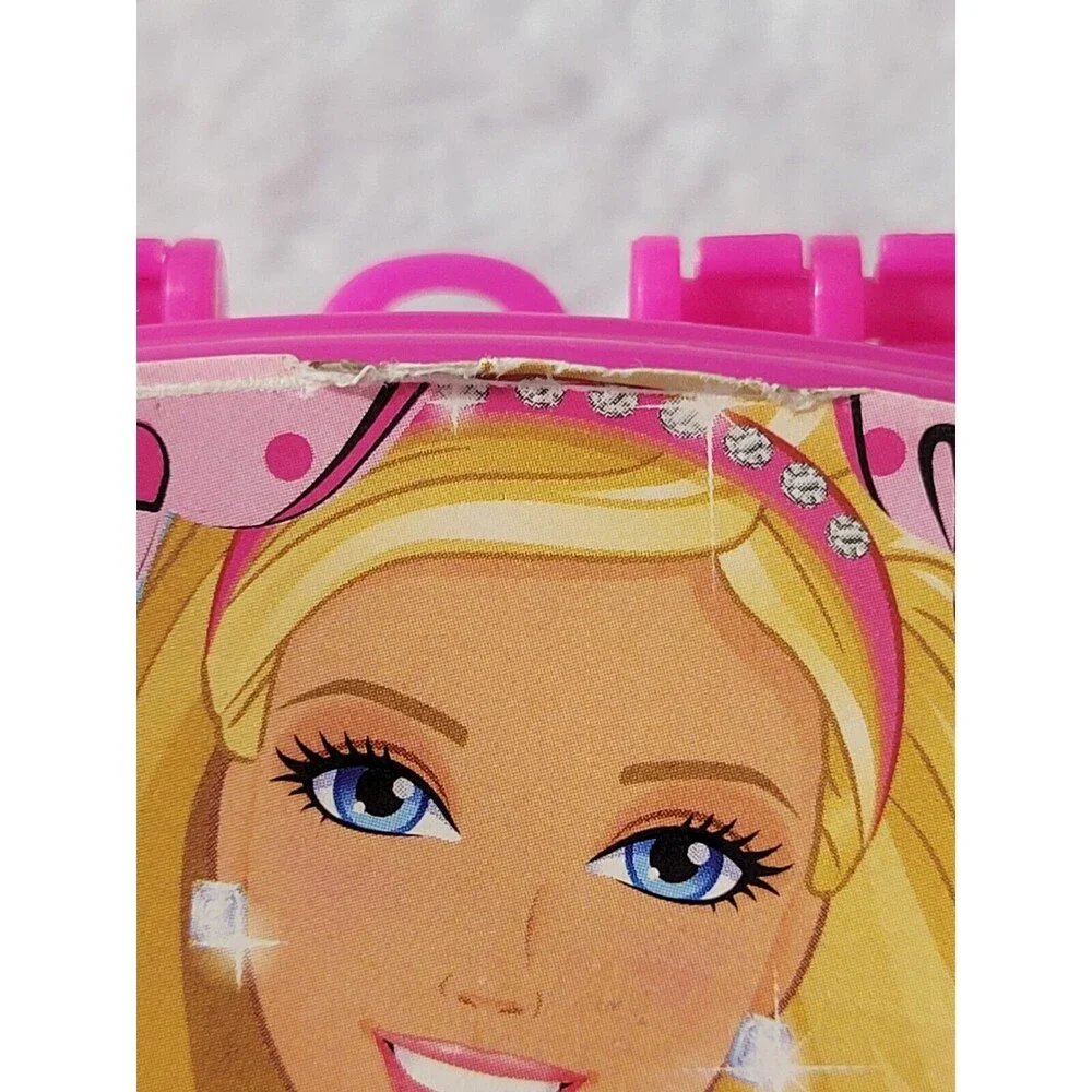 Shakespeare Mattel Barbie Mini Tackle Box Fishing Pink with Clip-on Back 2013